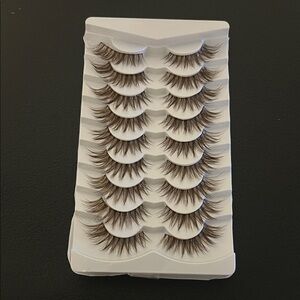 9 Pack of Natural Brown False Eyelashes